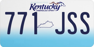 KY license plate 771JSS