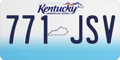 KY license plate 771JSV