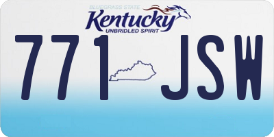 KY license plate 771JSW
