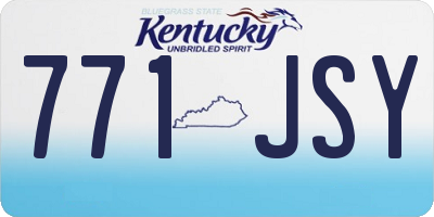 KY license plate 771JSY
