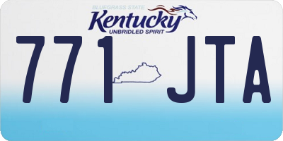 KY license plate 771JTA