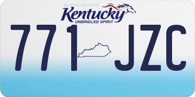 KY license plate 771JZC