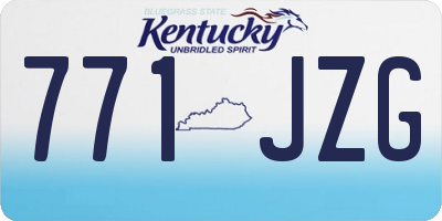 KY license plate 771JZG