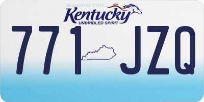 KY license plate 771JZQ