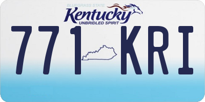 KY license plate 771KRI