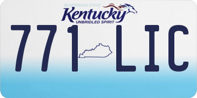 KY license plate 771LIC