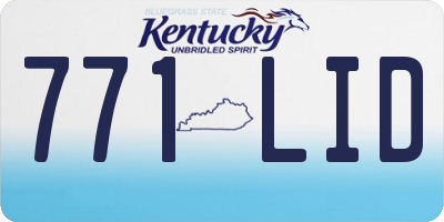 KY license plate 771LID