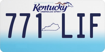 KY license plate 771LIF