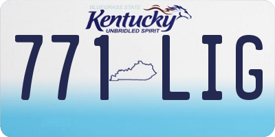 KY license plate 771LIG