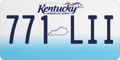 KY license plate 771LII