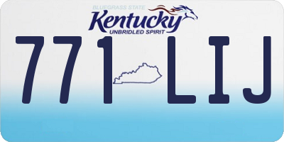 KY license plate 771LIJ