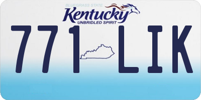 KY license plate 771LIK