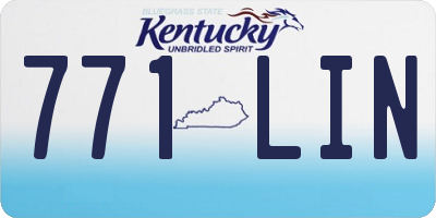 KY license plate 771LIN