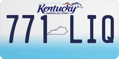 KY license plate 771LIQ