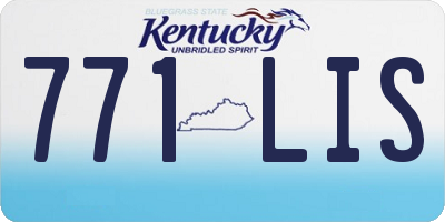 KY license plate 771LIS