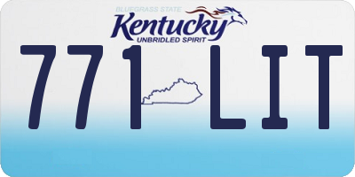 KY license plate 771LIT