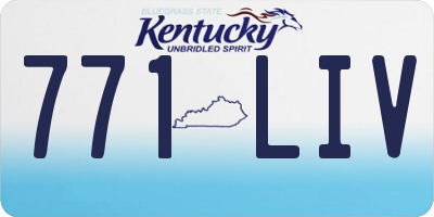KY license plate 771LIV