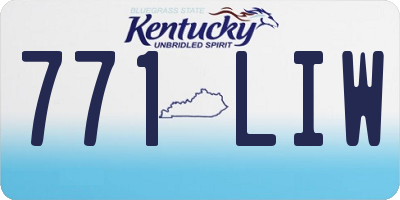 KY license plate 771LIW