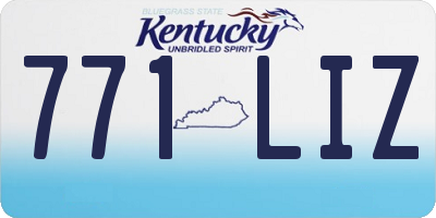KY license plate 771LIZ