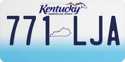 KY license plate 771LJA