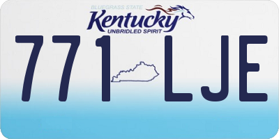 KY license plate 771LJE