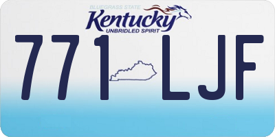 KY license plate 771LJF