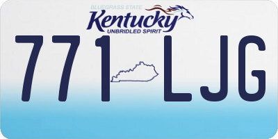 KY license plate 771LJG