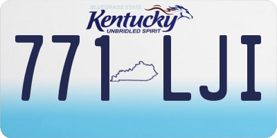 KY license plate 771LJI