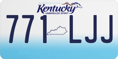 KY license plate 771LJJ
