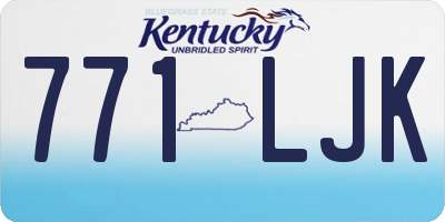 KY license plate 771LJK