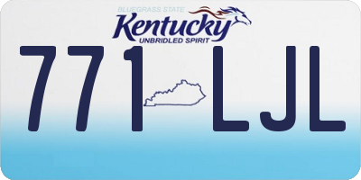 KY license plate 771LJL