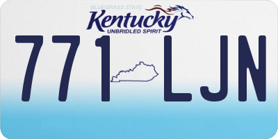 KY license plate 771LJN