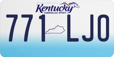 KY license plate 771LJO