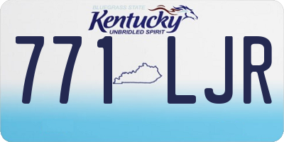 KY license plate 771LJR
