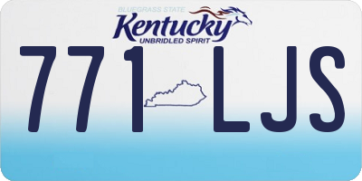 KY license plate 771LJS
