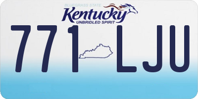 KY license plate 771LJU
