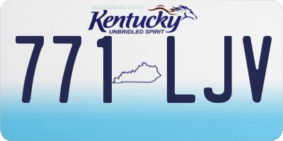 KY license plate 771LJV