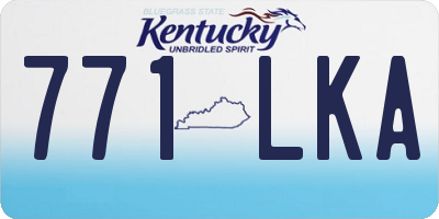 KY license plate 771LKA