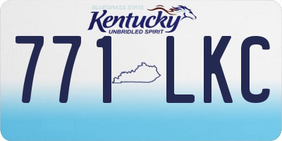 KY license plate 771LKC