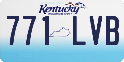 KY license plate 771LVB