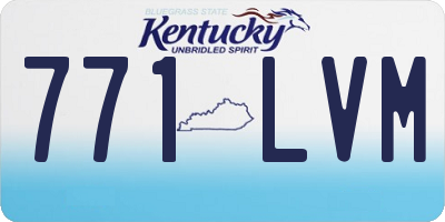 KY license plate 771LVM