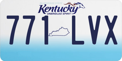 KY license plate 771LVX