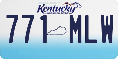 KY license plate 771MLW