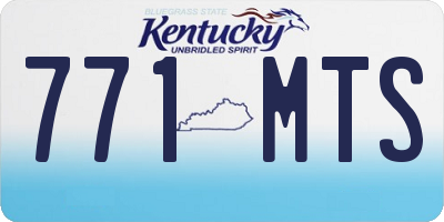 KY license plate 771MTS