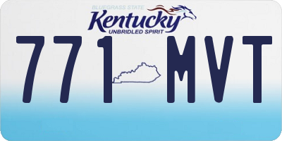 KY license plate 771MVT