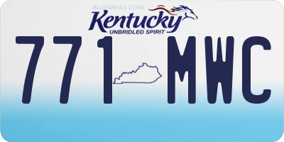 KY license plate 771MWC