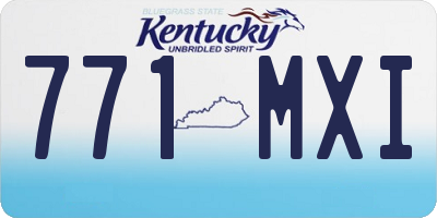 KY license plate 771MXI