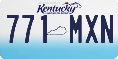 KY license plate 771MXN