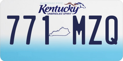 KY license plate 771MZQ