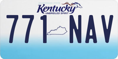 KY license plate 771NAV